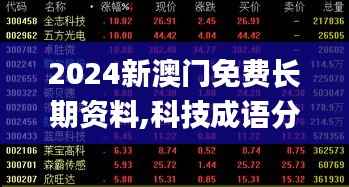 2024新澳门免费长期资料,科技成语分析定义_Advance8.579